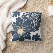 大きい海軍色によってはエレガントな装飾用クッションが開花します クッション (ブランケット)