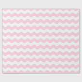 大きい淡いピンクおよび白の波の包装紙 ラッピングペーパー (フラット)