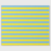 大きい淡いブルーおよび黄色いストライプの包装紙 ラッピングペーパー (フラット)