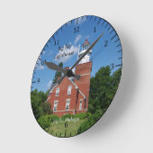 大きい湾の灯台時計 ラウンド壁時計 (傾斜)