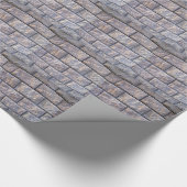 大きい灰色のコンクリートblの壁の片 ラッピングペーパー (角)