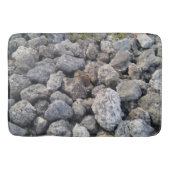 大きい灰色の石の写真のデザインのおもしろい バスマット (正面)