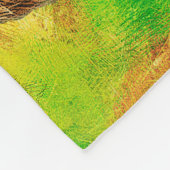 大きい灰色グマおよび美しい山の景色 フリースブランケット (角)