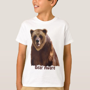 大きい灰色グマの野性生物の芸術のギフト Tシャツ