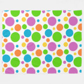 大きい点の水玉模様のフリースブランケット フリースブランケット (正面(横))