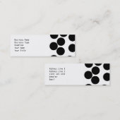 大きい点。 白黒パターン スキニー名刺 (正面/裏面)