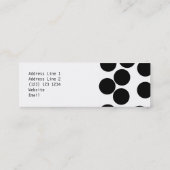 大きい点。 白黒パターン スキニー名刺 (裏面)