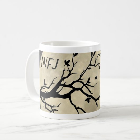「大きい物」- INFJのコーヒー・マグを熟視します コーヒーマグカップ (正面左)