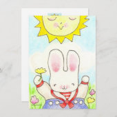 『大きい男の子の誕生日の招待状』 招待状 (正面/裏面)