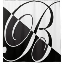 大きい白黒手紙Bのエレガントなモノグラム