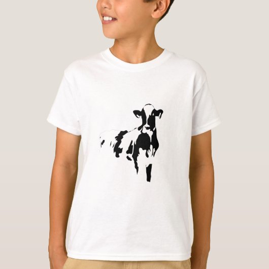大きい白黒牛 Tシャツ (正面)