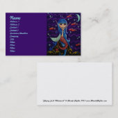 大きい目の人魚及び飛魚座の三日月の月 名刺 (正面/裏面)