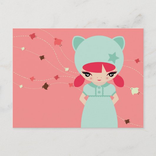 大きい目の女の子 ポストカード (正面)