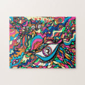 大きい目の抽象美術のパズル ジグソーパズル (横)