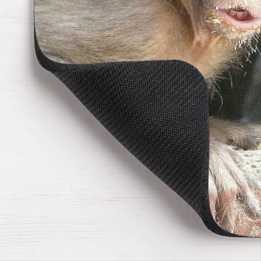 大きい目のmousepadを持つおびえさせていた猿 マウスパッド (コーナー)
