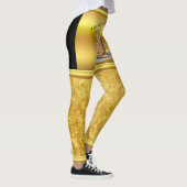 大きい目2が付いているマンガのキャラクタのポテト レギンス (右)