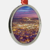 大きい石のコロラド州都心の都市は日の出をつけます メタルオーナメント (右)