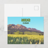大きい石のコロラド州Flatirons山のヴィンテージ ポストカード (正面/裏面)