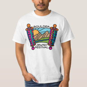 大きい石のユダヤ人のフェスティバルの人のクラシックなロゴのティー Tシャツ