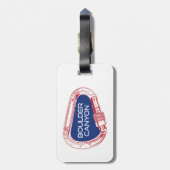 大きい石キャニオンコロラド登山カラビナー ラゲッジタグ (裏面縦)