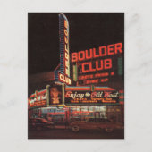 大きい石クラブヴィンテージベガスカジノポストカードネオン ポストカード (正面)
