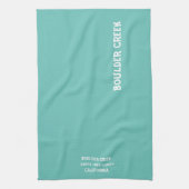 大きい石クリークサンタクルーズカウンティカリフォルニア キッチンタオル (縦)