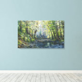 大きい石クリーク キャンバスプリント (インサイチュ (ウッドフロア))