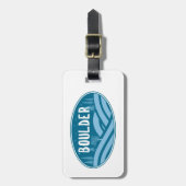 大きい石コロラドアウトドア ラゲッジタグ (正面縦)