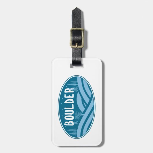大きい石コロラドアウトドア ラゲッジタグ (正面縦)
