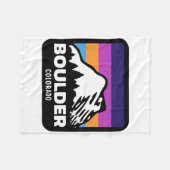 大きい石コロラドスキースノーボーディングファミリートリップ2 フリースブランケット (正面(横))