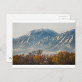 大きい石コロラドフラティロンズカントリー秋ビュー ポストカード (正面/裏面)