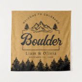 大きい石コロラド結婚州ミニマリスト歓迎 タペストリー (正面)