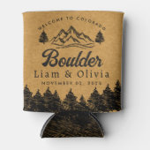 大きい石コロラド結婚州ミニマリスト歓迎 缶クーラー (正面)