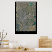 大きい石コロラド衛星ポスターマップ ポスター (キッチン)