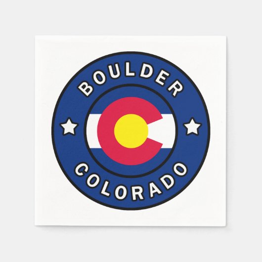 大きい石コロラド スタンダードカクテルナプキン (正面)