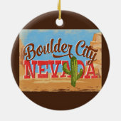 大きい石シティネバダマンガートデザートヴィンテージトラベル セラミックオーナメント (裏面)