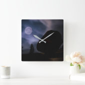 大きい石バイムーンライト |ヨセミテ国立公園 スクエア壁時計 (ホーム)