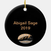 大きい石パーソナライズされたコロラド~ザフラティロン セラミックオーナメント (裏面)