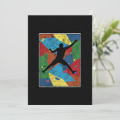 大きい石ヴィンテージウォール登山スポーツギフト 招待状 (スタンド正面)