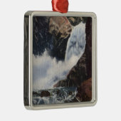 大きい石渓谷の大きい石の滝、コロラド州の眺め メタルオーナメント (右)