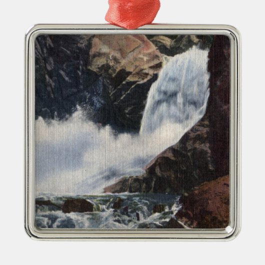 大きい石渓谷の大きい石の滝、コロラド州の眺め メタルオーナメント (正面)