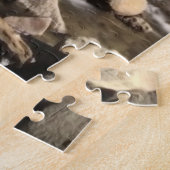 大きい石滝威厳のある滝 ジグソーパズル (側面)