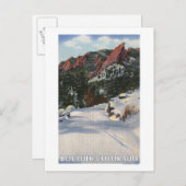 大きい石、コロラド州 – 冬のフラティロン ポストカード (正面/裏面)