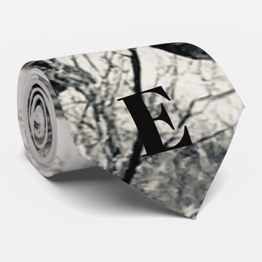 大きい石（モノクロ） ネクタイ (ロール)