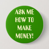 大きい私にいかにボタン尋ねて下さい 缶バッジ (正面)