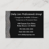 大きい私用ナースのプロフェッショナル 名刺 (裏面)