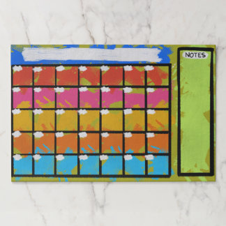 大きい空白ので明るい水彩画のカレンダーを切取って下さい ペーパーパッド