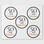 大きい第50誕生日への包装紙 ラッピングペーパー (フラット)