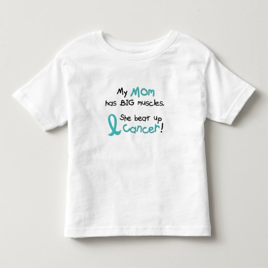 大きい筋肉ティール（緑がかった色） (お母さん) トドラーTシャツ (正面)
