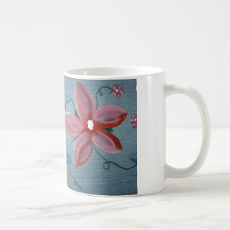 大きい紫系統の花 コーヒーマグカップ